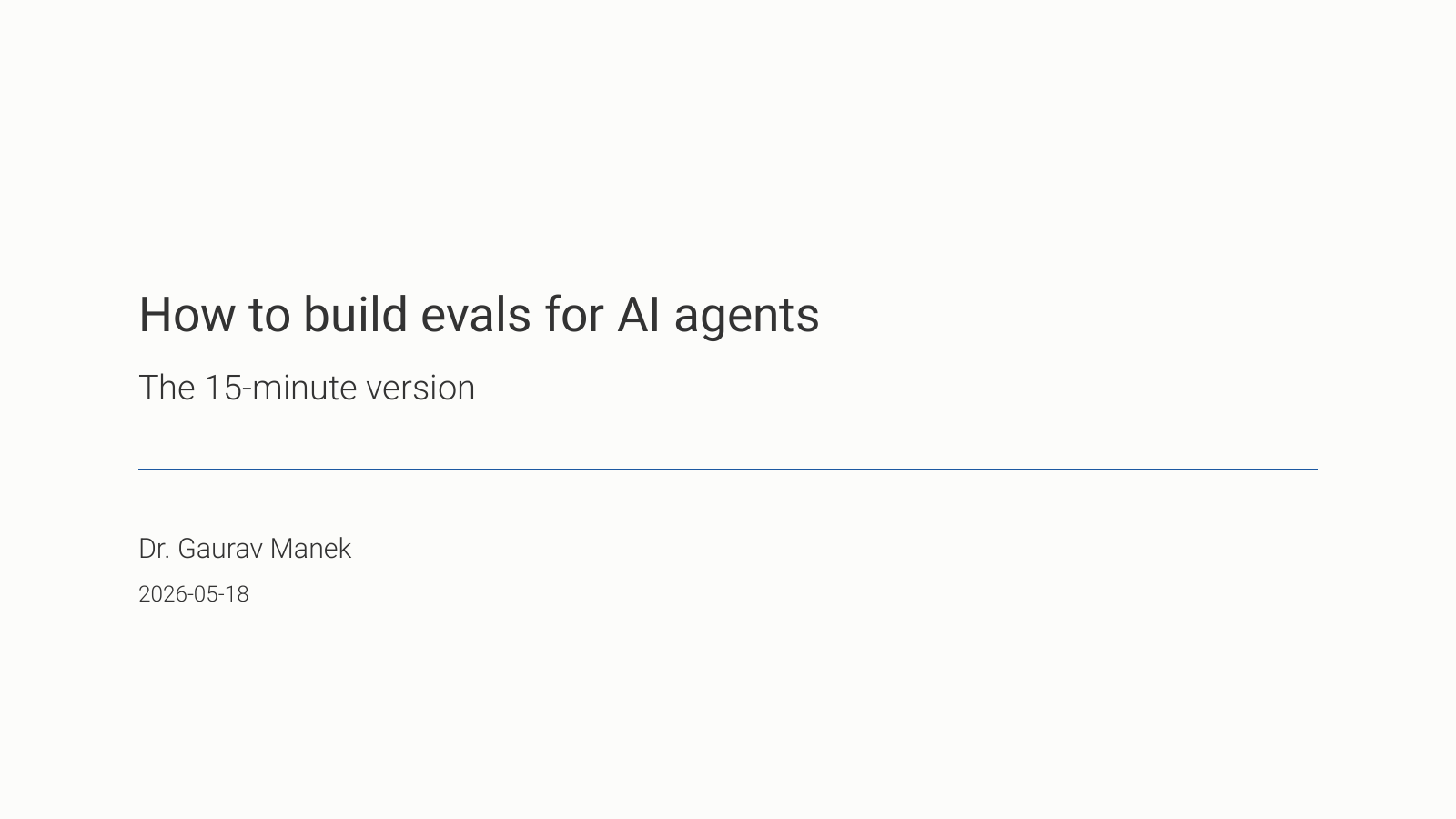 How to build evals for AI agents — cover