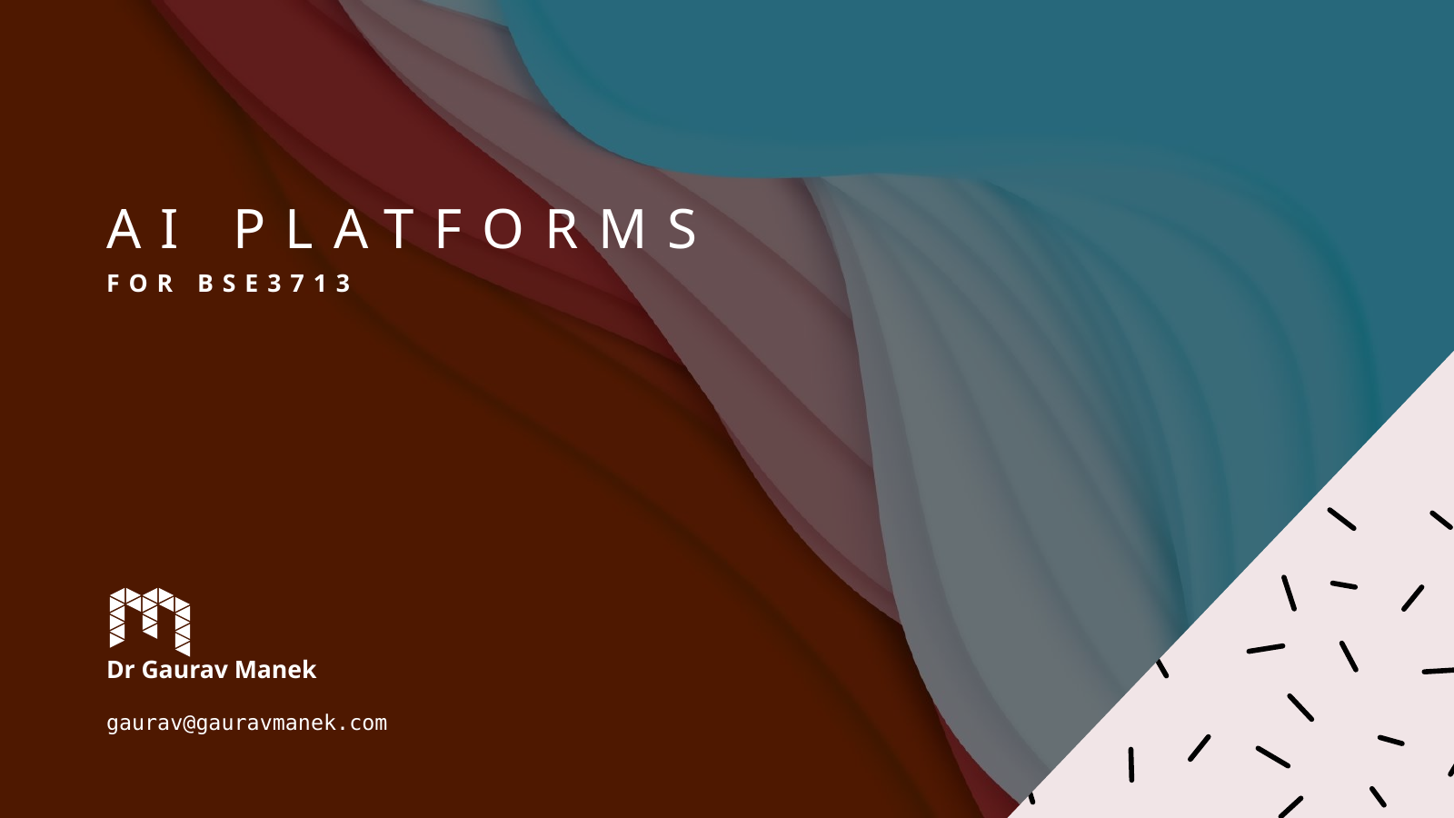 AI Platforms · BSE3713 (Spring 2025) — cover